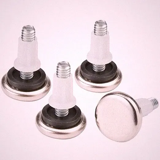 1-1/16" Round Screw-In Leveling Straight Wooden Furniture Leg Glides for