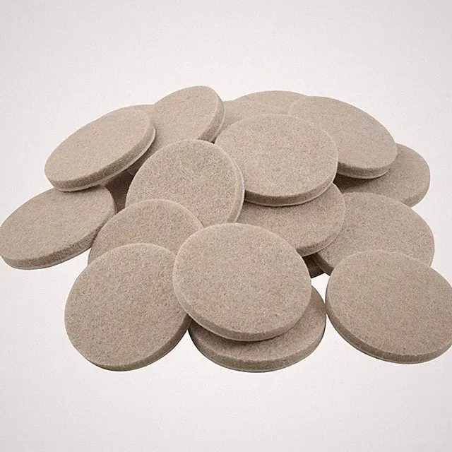 1 1/2" Round Heavy-Duty Self-Stick Felt Furniture Pads - Protect Surfaces fro...