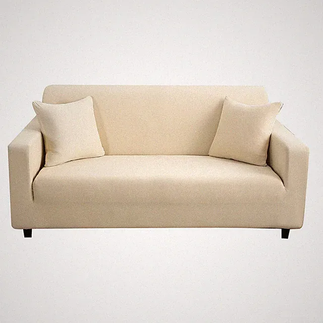 1/2/3/4 Seat Cover Solid Color Elastic Sofa Cover Sofa Cover