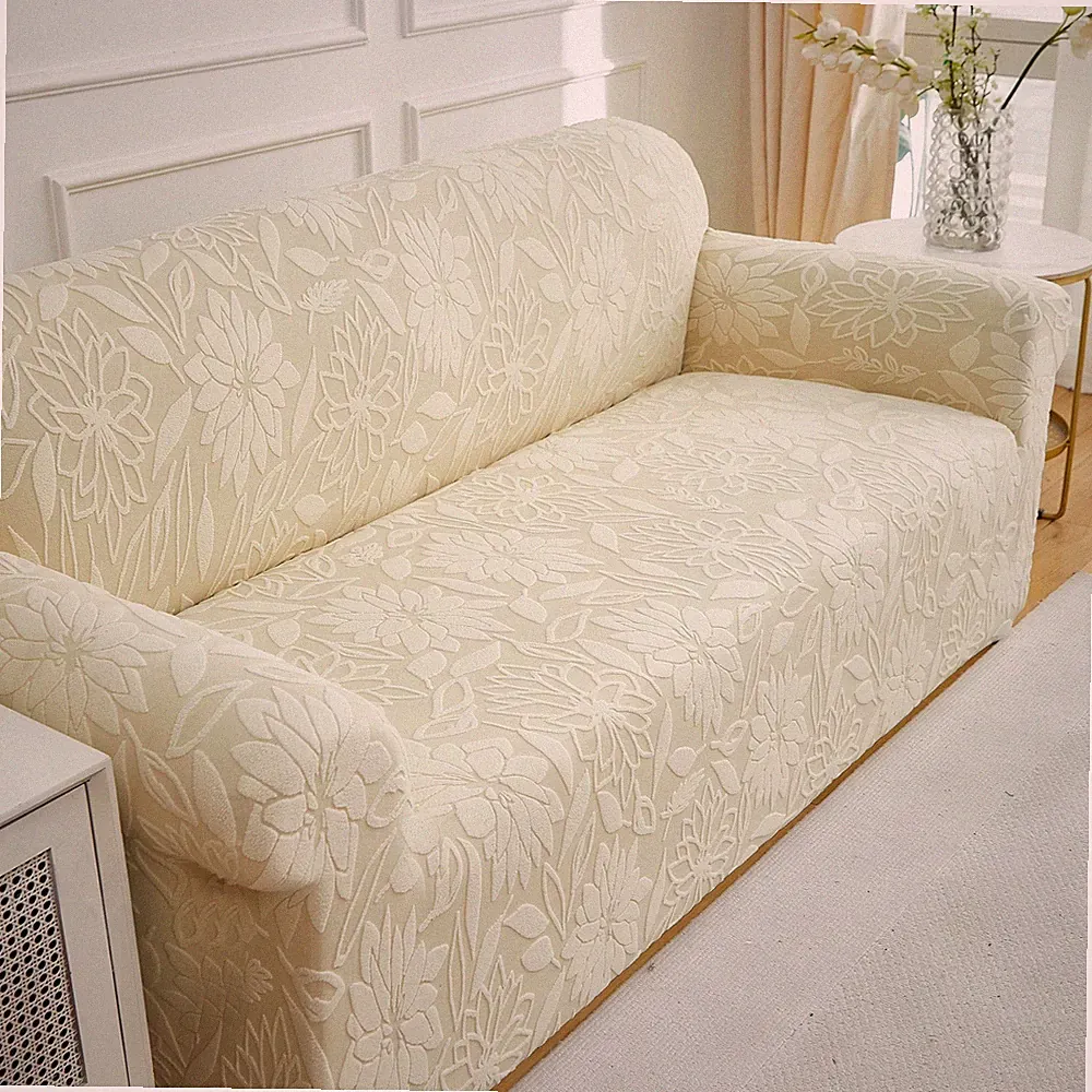 1/2/3/4 Seater Jacquard Sofa Cover Floral Stretch Couch Slipcover Full-Surround