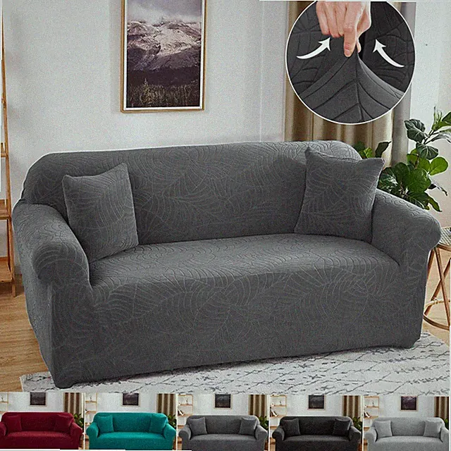 1/2/3/4 Seater Jacquard Sofa Slipcover Elastic Couch Covers Dustproof Protector