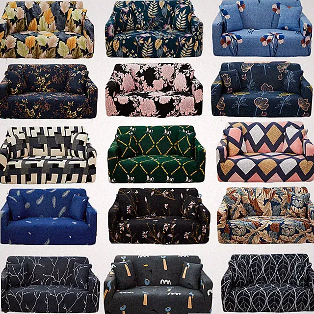 1 2 3 4 Seater Printed Stretch Chair Sofa Covers Protector Couch Slipcover