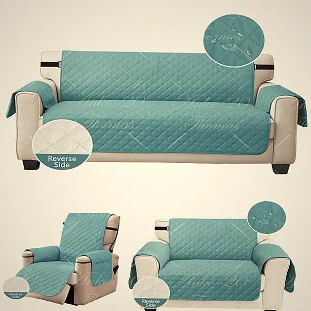 1/2/3/4 Seater Quilted Sofa Cover Slipcover Mat Couch Cover Protector Waterproof