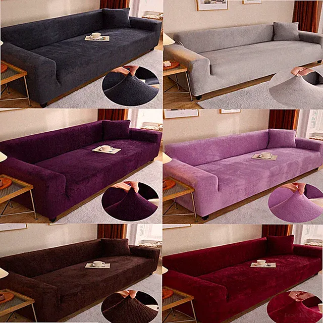 1 2 3 4 Seater Sofa Slipcover Plush Thickened High Stretch Couch Cover Protector