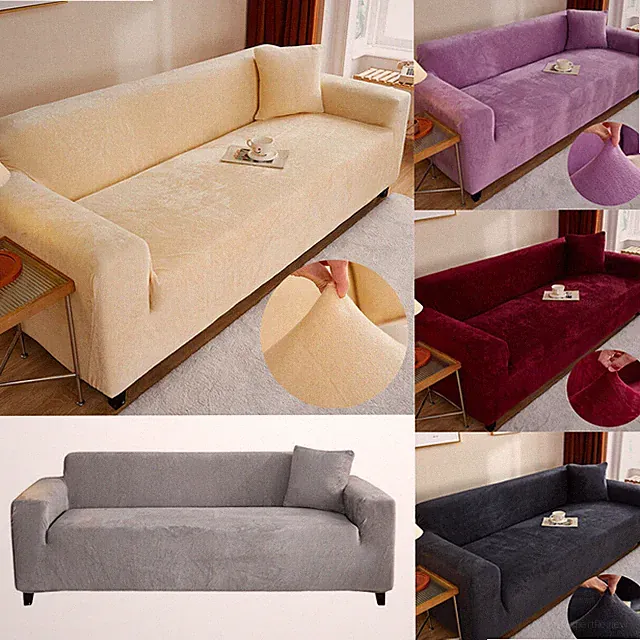 1/2/3/4 Seater Sofa Slipcover Plush Thickened High Stretch Couch Cover Protector