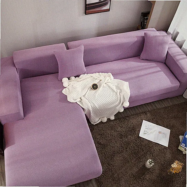1/2/3/4 Seater Solid Color Stretch Sofa Couch Cover Slipcover Sectional Corner