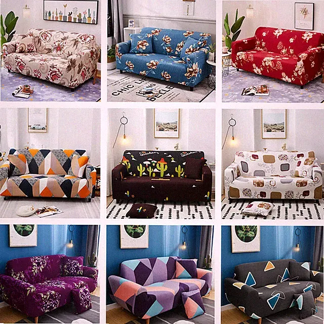 1/2/3/4 Seater Stretch Sofa Slipcovers Couch Armchair Cover / 1X Pillowcase