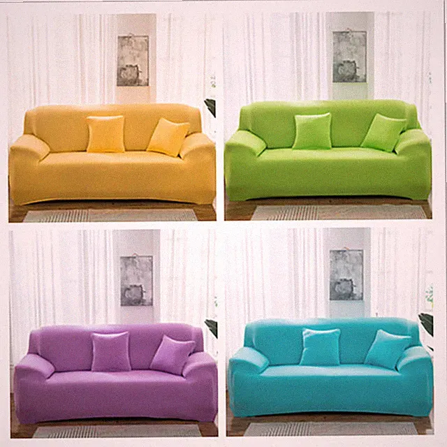 1/2/3/4 Stretch Sofa Covers 4 Seater Set Couch Solid Cover Slipcovers Protector