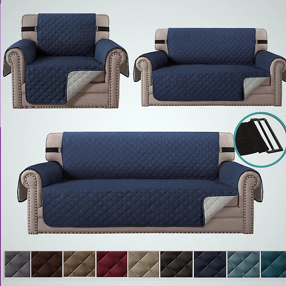 1/2/3 Seater Couch Slipcovers Non-Slip Sofa Cover Water Resistant Furniture Mat