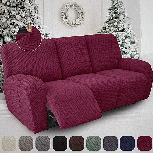 1/2/3 Seater Elastic Recliner Sofa Cover Stretch Armchair Covers Couch Slipcover