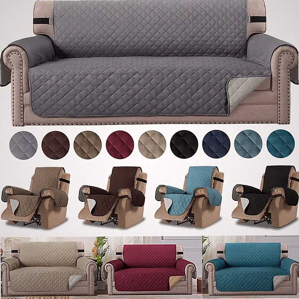 1 2 3 Seater Quilted Sofa Couch Cover Pad Slipcover Protector Waterproof Pet Mat