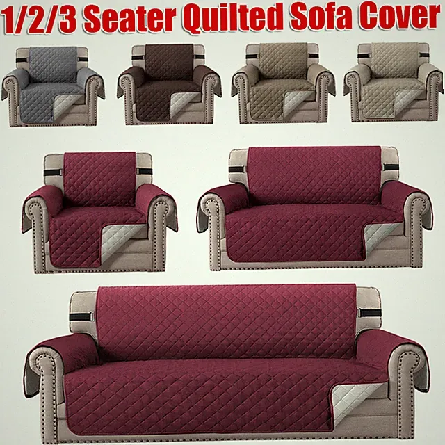 1/2/3 Seater Quilted Sofa Cover Furniture Protector Throws For Pet Dog Protector