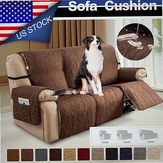 1/2/3 Seater Recliner Couch Sofa Covers For Armchair Cover Protector Size Large