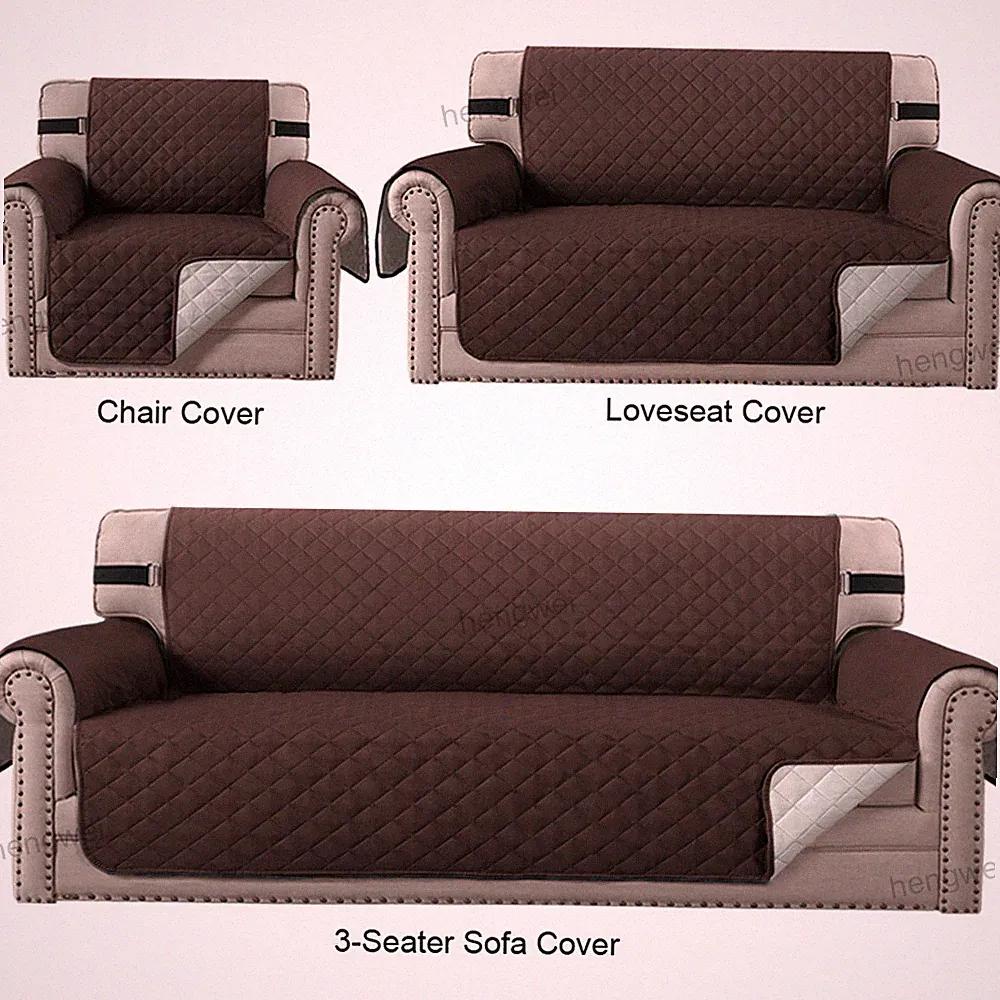 1/2/3 Seater Sofa Cover Reversible Quilted Chair Couch Slipcover Protector Mat