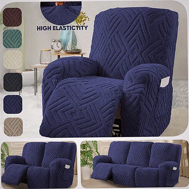 1/2/3Seat Recliner Chair Cover Stretch Slipcover Anti-Slip Sofa Cover Home Decor