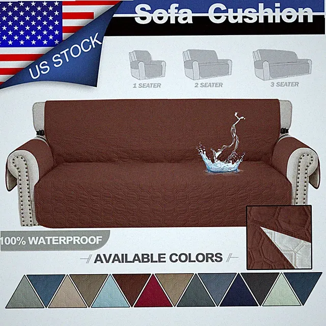 1/2 seat anti slip waterproof scratch with side pocket Sofa towel sofa cousion
