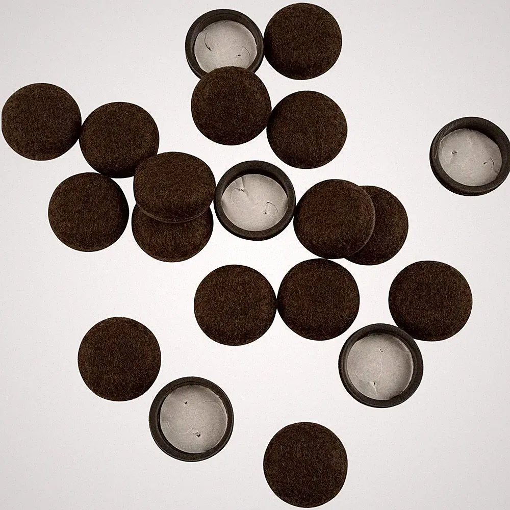 1.25" Round Formed Secure Reusable Felt Furniture Sliders for Hard Surfaces,...
