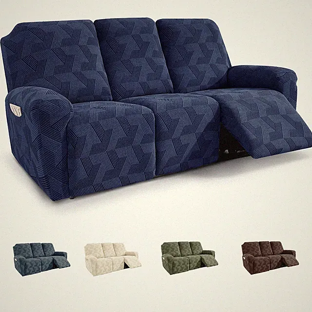 1/3Seater Soft Sofa Cover Anti-Slip Recliner Cover Washable Furniture Protector