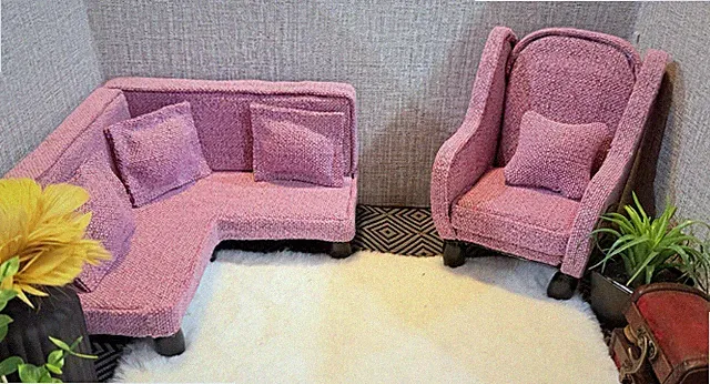 1/6 scale barbie-style handmade furniture-sofa Sectional-NEW COLORS!!!