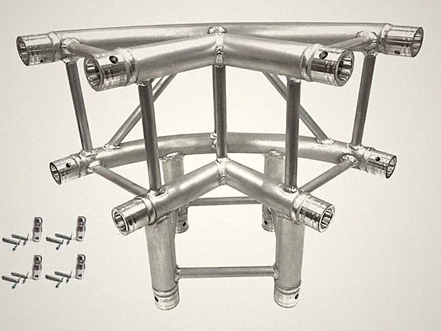 1.64' Rounded 3 Way 90 Degree Corner Fits Global Truss F34 2" Diameter Piping