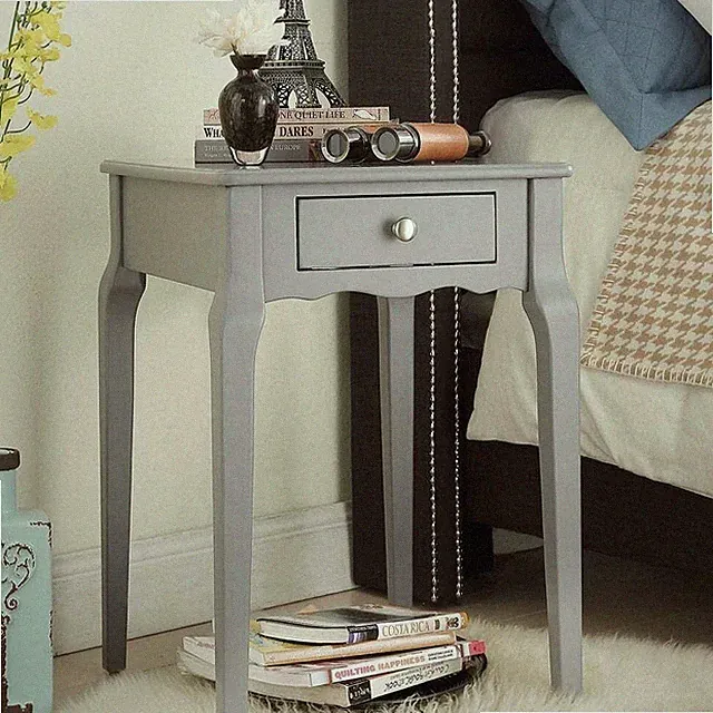1 Drawer Wood Storage Bed Side Table Nightstand End Side Sofa Table Furniture