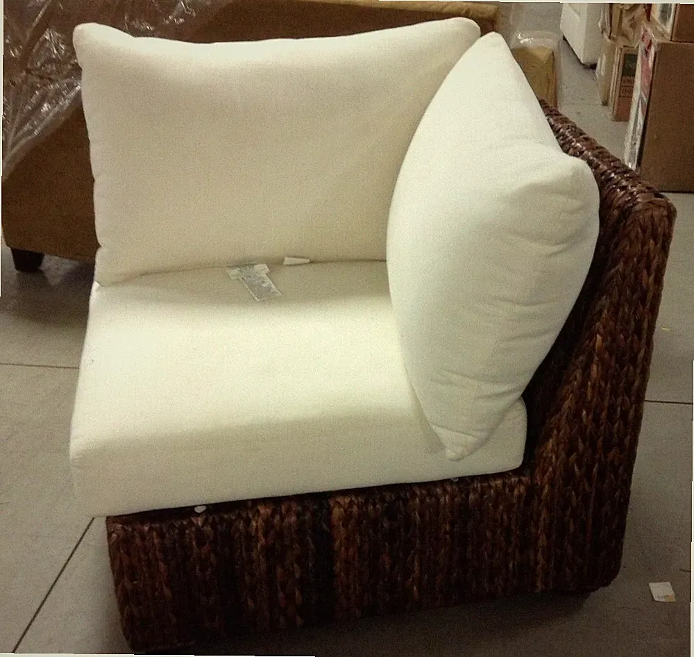 1 Pottery Barn Seagrass square Arm Outdoor sectional sofa CORNER Dark Havana