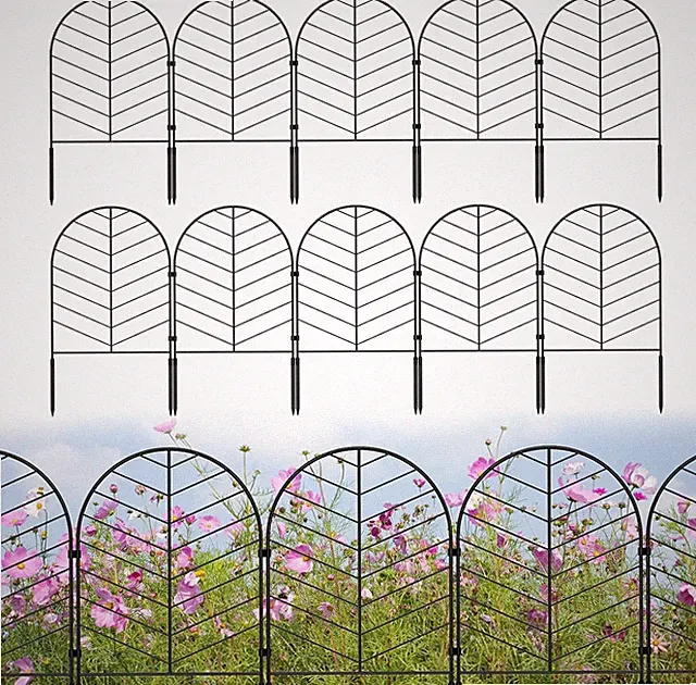 10 Pack Animal Barrier Garden Fence Panels Decor Metal Garden Edging Border