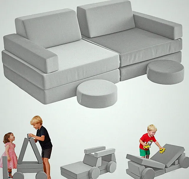 10 Pcs Modular Kids Couch Kids Sofa Playroom Sofa Toddler Couch Christmas Gift