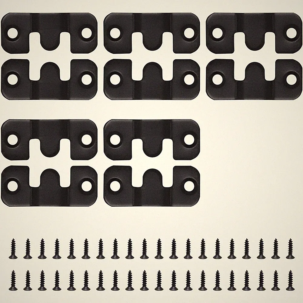 10 PCS Small Black Stainless Steel Sectional Couch Connector Sofa Clip Part