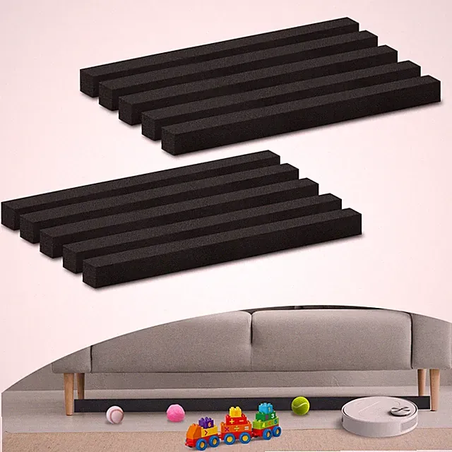 10 Pcs Under Couch Blocker, Under Bed Blocker for Pets Toys Barrier, Sponge U...