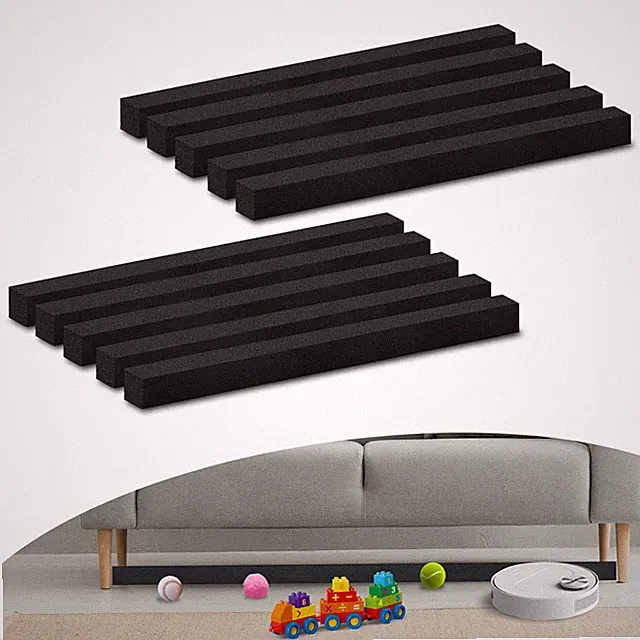 10 Pcs Under Couch Blocker, Under Bed Blocker for Pets Toys Barrier, Sponge U...