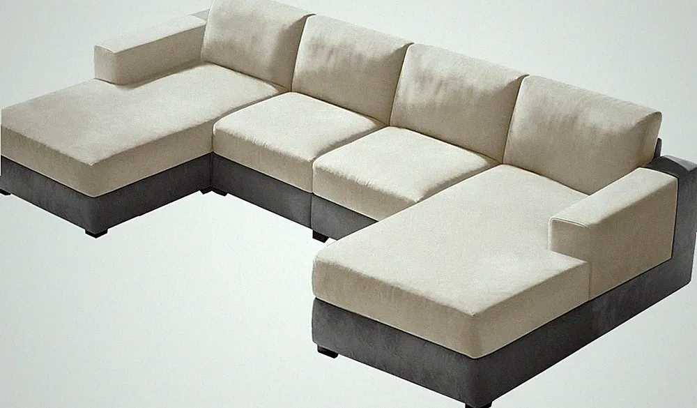 10 Pieces Sofa Cushion Covers for U-Shaped Modular Sectional Couch