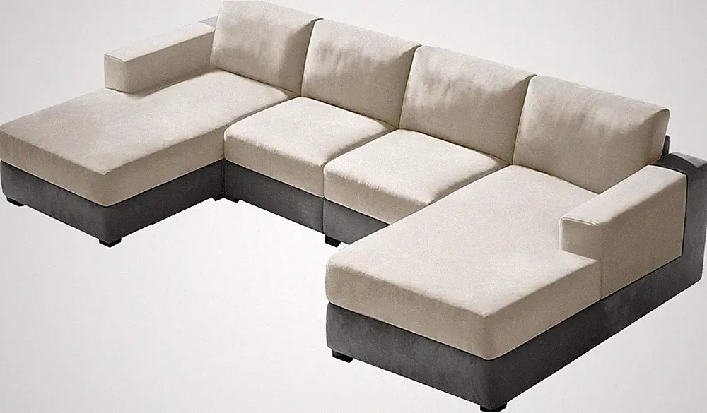 10 Pieces Sofa Cushion Covers for U-Shaped Modular Sectional Couch with 4
