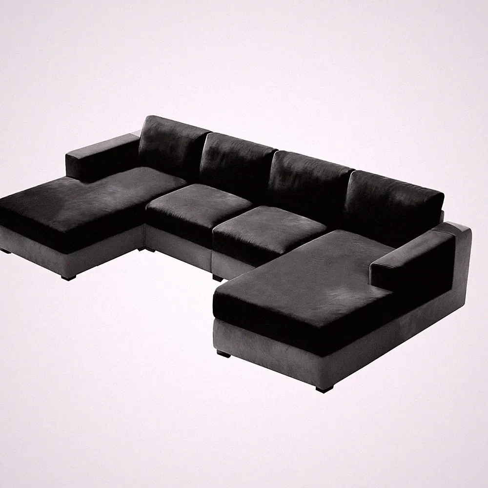 10 Pieces Sofa Cushion Covers for U-Shaped Modular Sectional Couch with 4 Sea...