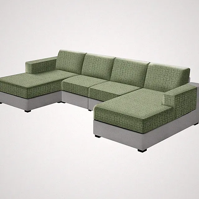 10 Pieces Stretch Sofa Cushion Covers for U-Shaped Modular Sectional Couch wi...