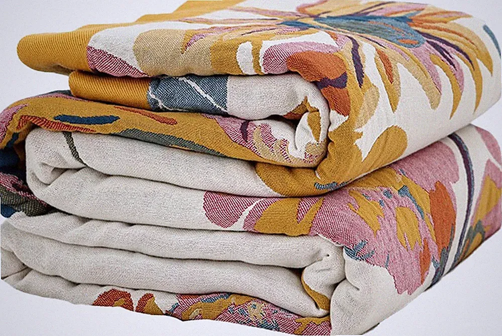 100% Cotton Boho Throw Blanket 60x80in Woven Bed Couch Sofa