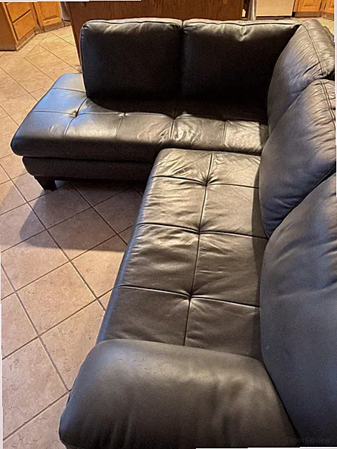 100% Italian leather sofa couch sectional by Dania Furnature paid $3,400.