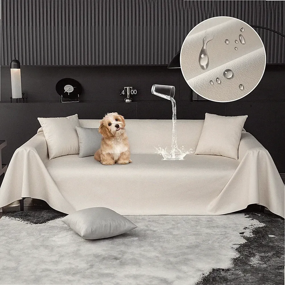 100% Waterproof Couch Covers for Pets 81"x118" Extra Wide Non-Slip Water Resi...