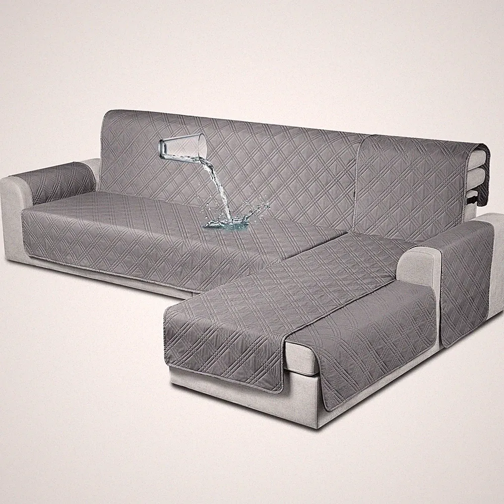 100% Waterproof Sectional Couch Covers L Shaped Sofa Covers 3pcs Chaise Lounge C
