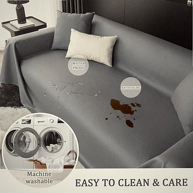 100% Waterproof Sofa Cover PU Leather Couch Cover Scratch-resistant Slipcover