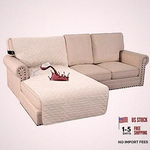 100% Waterproof Sofa Covers Chaise Lounge L 23" Chaise Lounge-Small Ivory