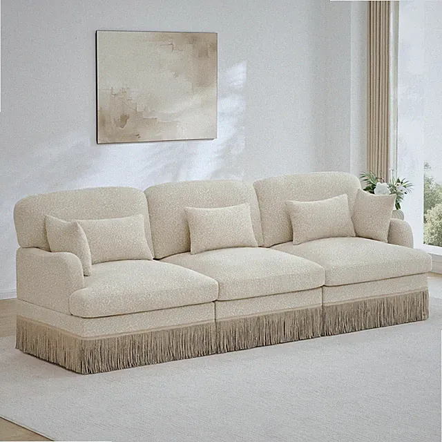 100in Modular Chenille Leopard Sectional Sofa High-density Foam