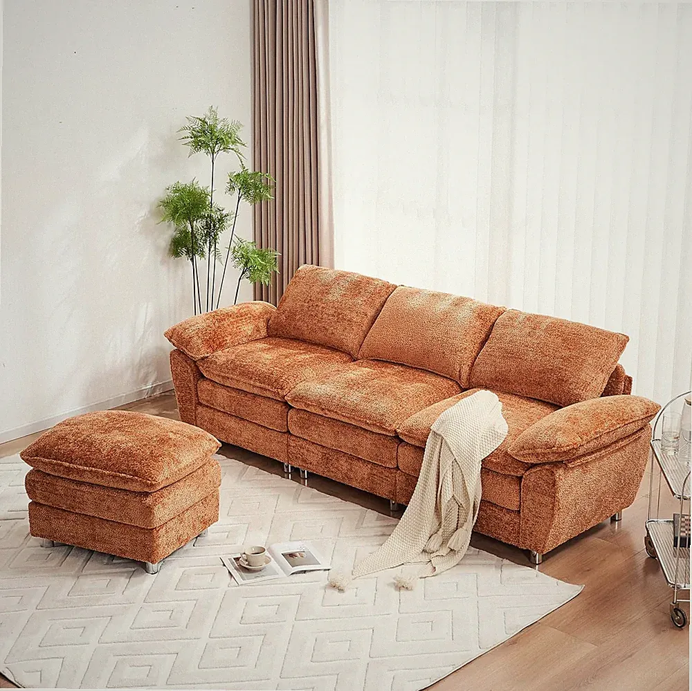 101.6" L Shape Modern Sectional Couches for Living Room Sectional Sofa Modern 3