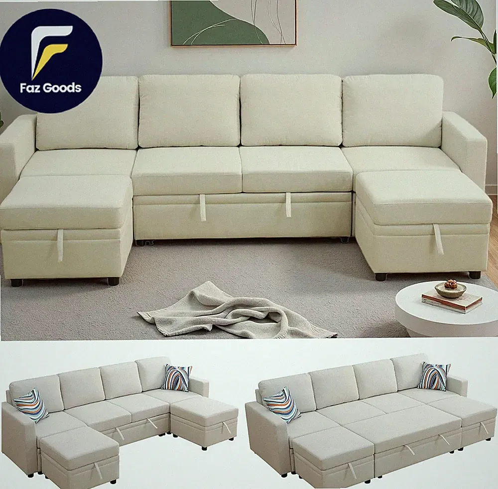 102 Inch Pull Out Couch Convertible Sofa Bed for Living Room Comfortable Sleeper