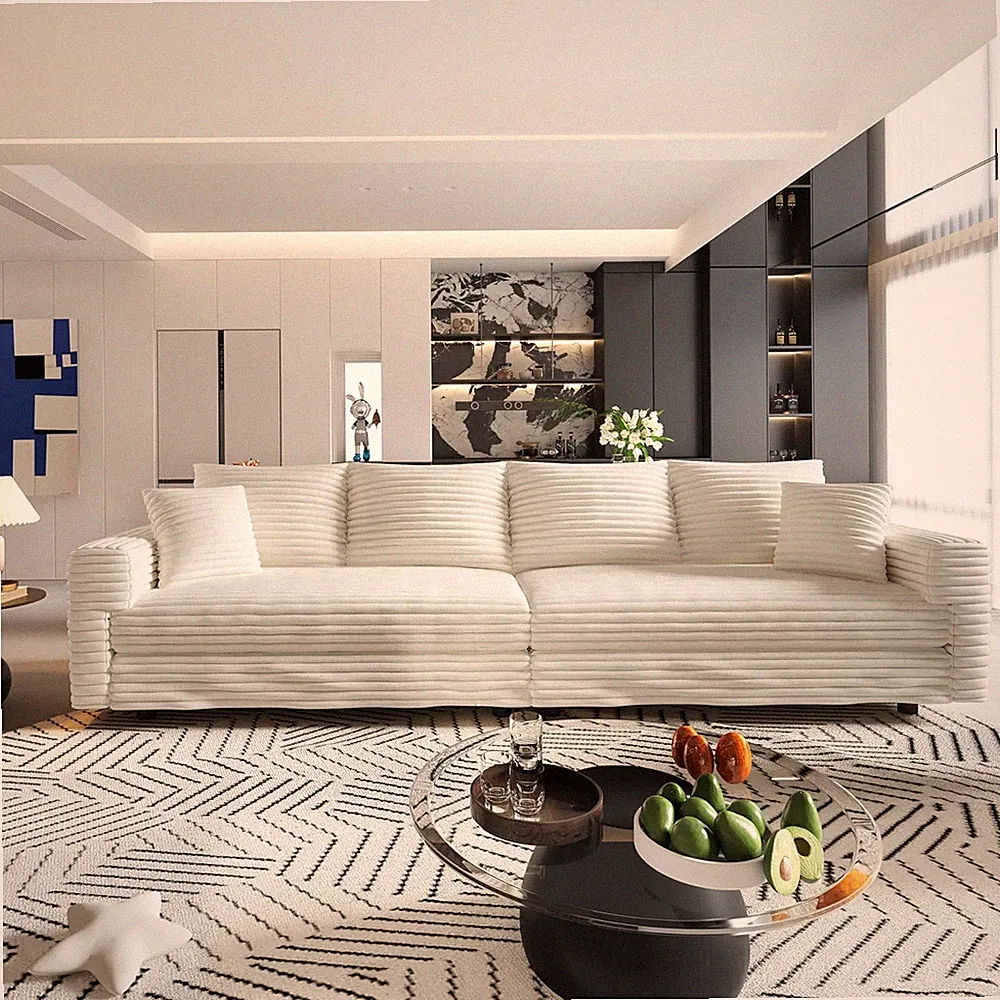 102" Modular Sectional Sofa - Convertible Loveseat & Plush Cloud Daybed