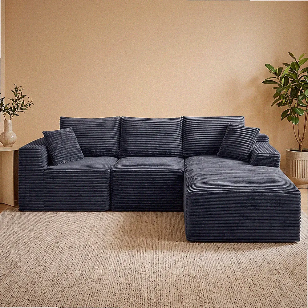 103.9"Cloud Modular Sectional Sofa Couch w/L-Shape Chaise,Modern Minimalist Upho