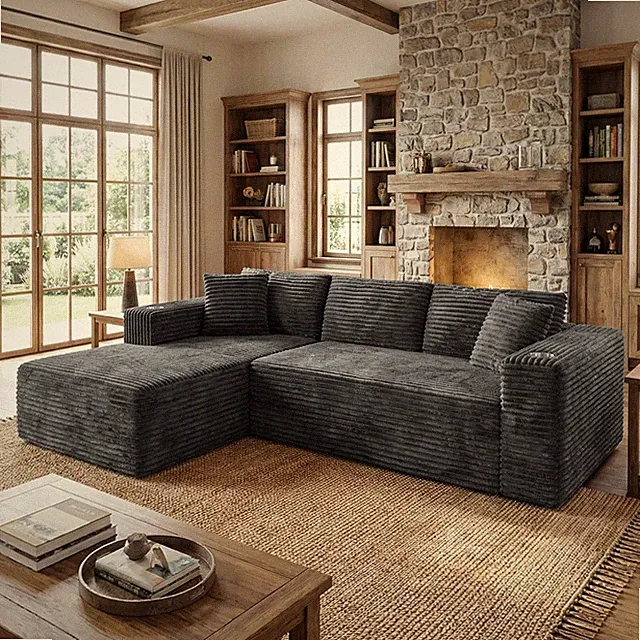 103" Boneless Couches for Living Room with 2 Cup Holders,L Shaped Modular Sec...