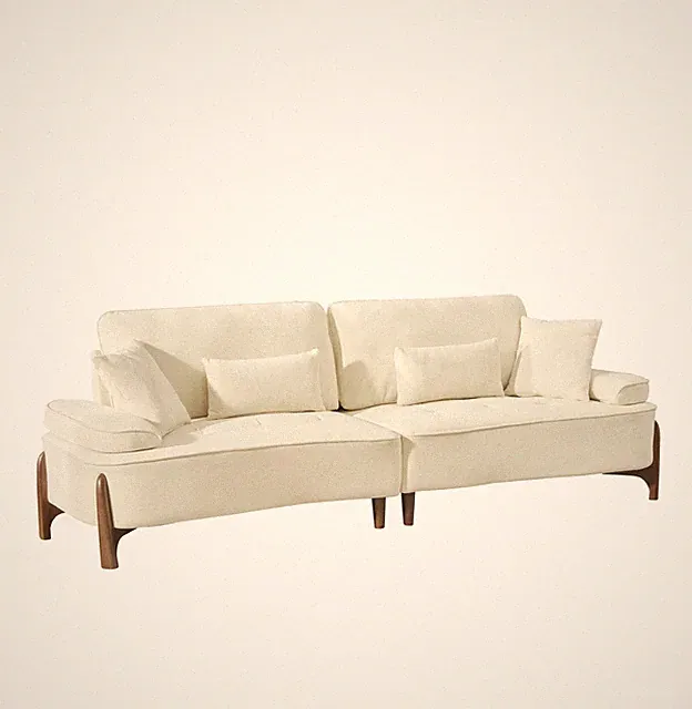 103 inch comfortable deep seated sofa w/pillow,suitable for bedroom,living room