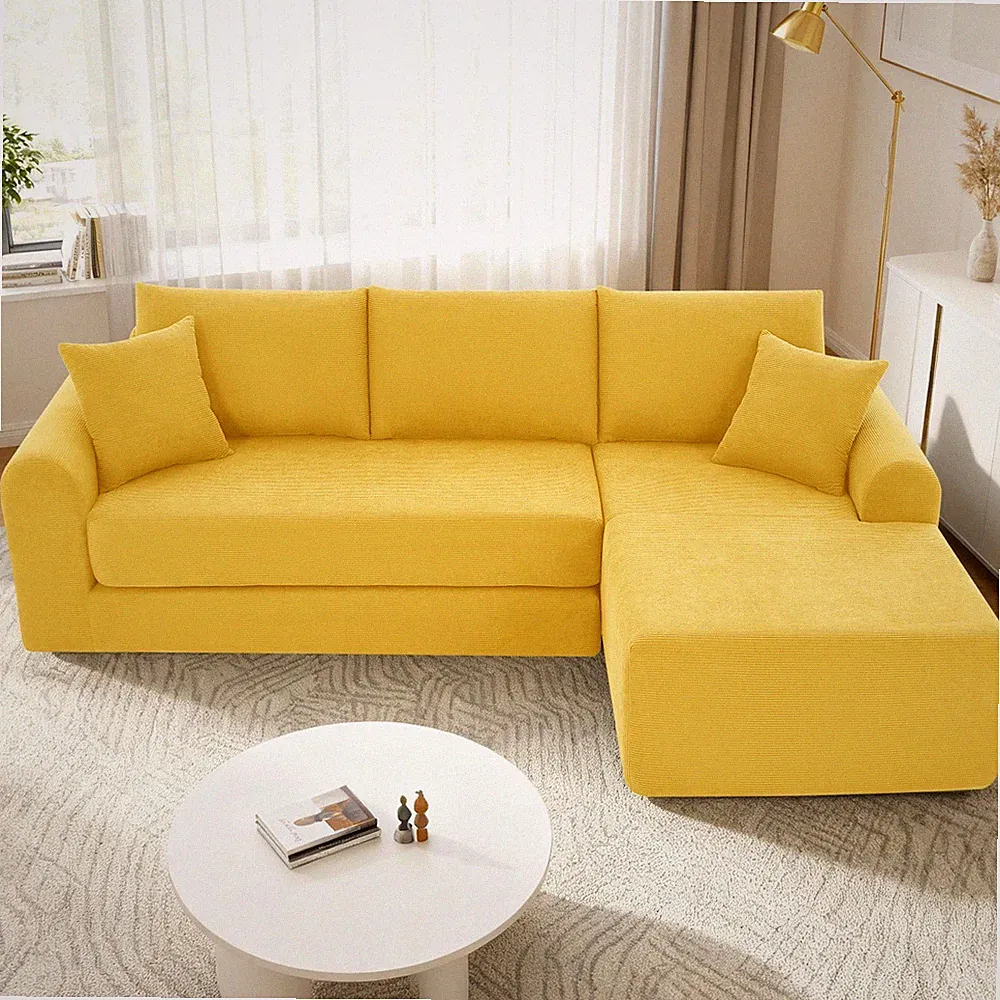 103" L-Shaped Modular Sectional Sofa,Comfy Cloud Couch with Right Facing Chaise