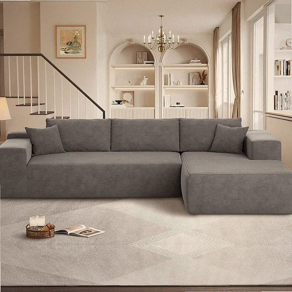 104" Cloud Sectional Couches for Living Room L Shaped Boneless Couch in A Box